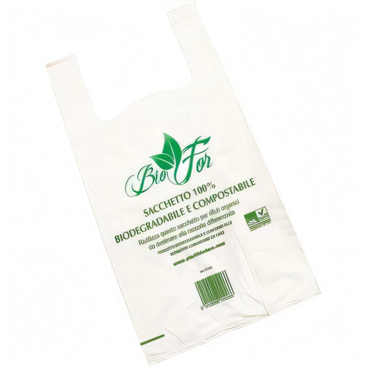 Sacco spesa bio shopper compostabile 24x40 cm