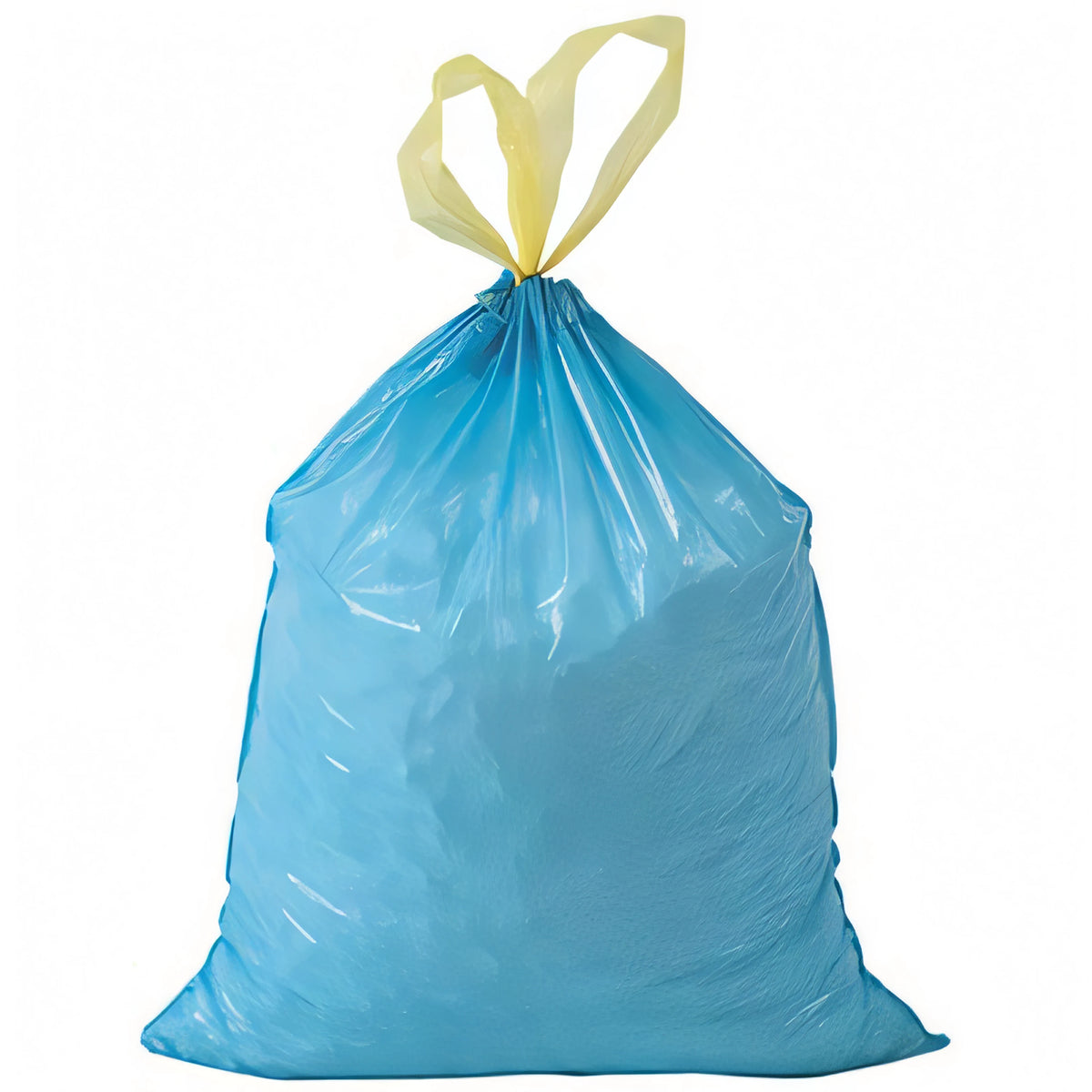 Sacchi immondizia per casa azzurri con maniglie, 55x65 cm, confezione da 15