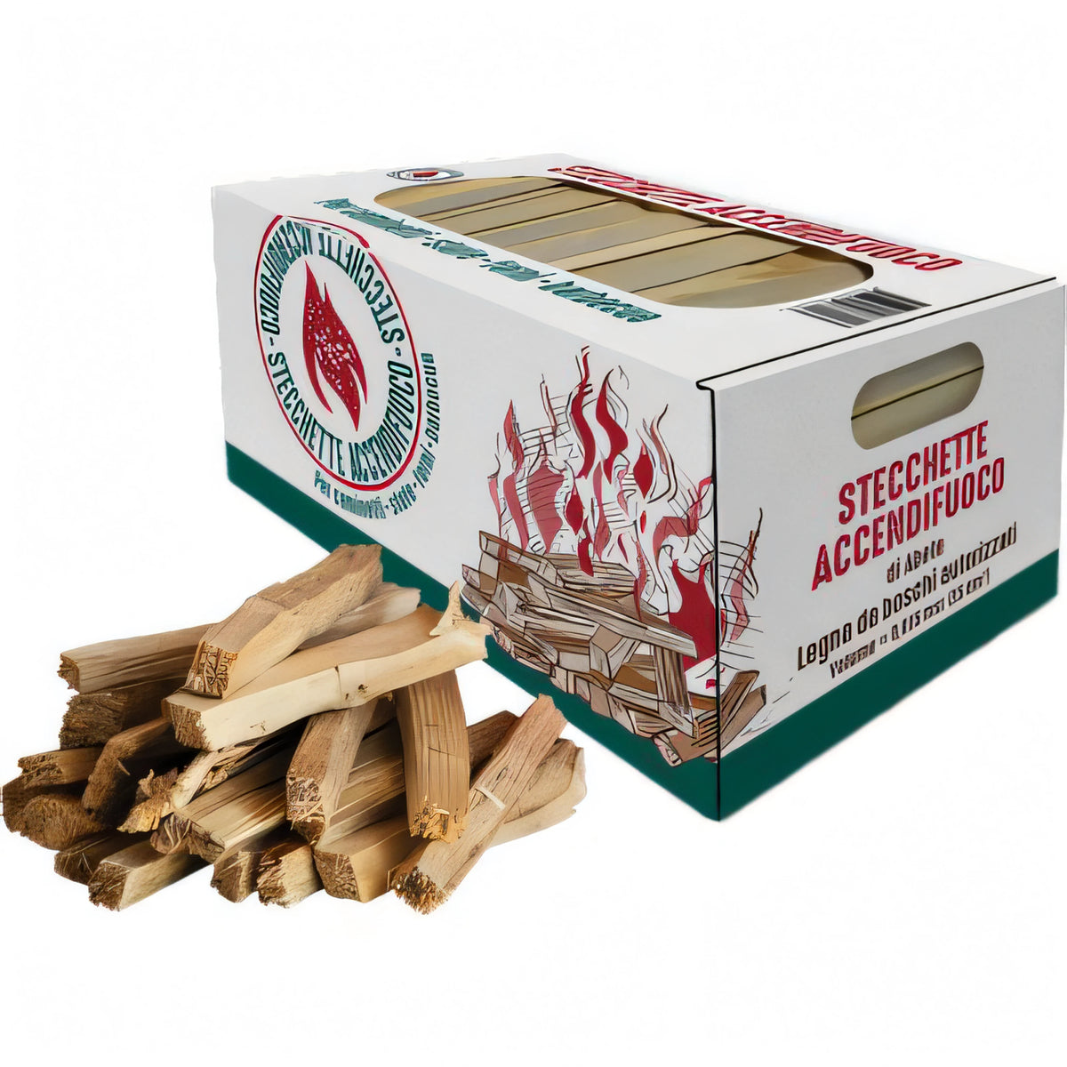 Scatola di legnetti accendifuoco in abete