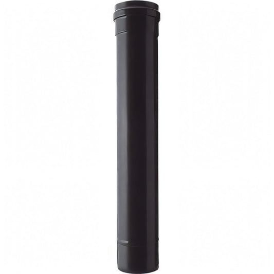 Tubo Save light per pellet, Ø 8 cm, lunghezza 50 cm, nero opaco