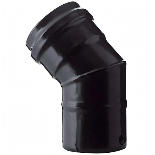 Gomito 45° Save per tubo pellet, Ø 8 cm, nero opaco
