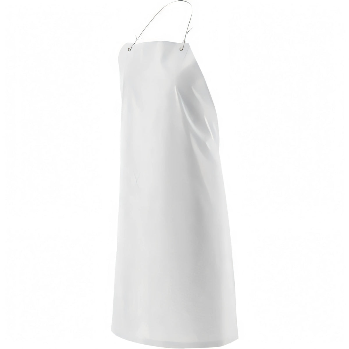 Grembiule da lavoro in PVC bianco antistrappo, 75x110 cm