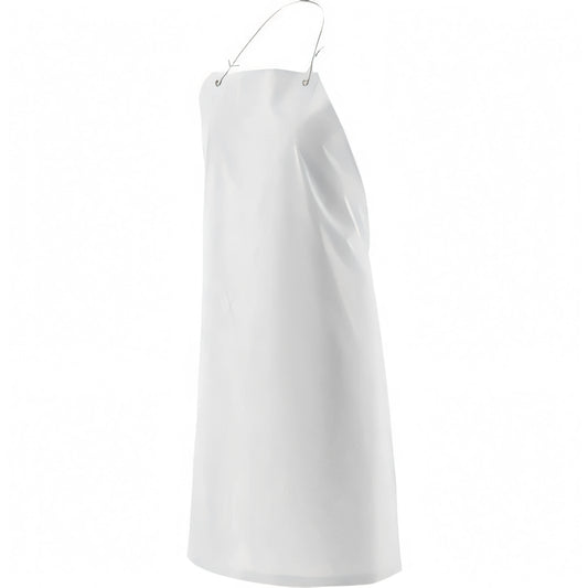 Grembiule da lavoro in PVC bianco antistrappo, 75x110 cm