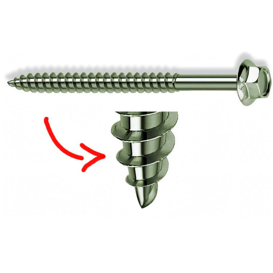 Vite autofilettante per legno Kovervit AA Mustad zincata 6,5x100 mm