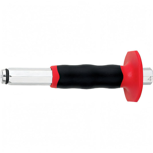 Percussore Knipex in acciaio per chiodi a percussione su cemento, con salvamano