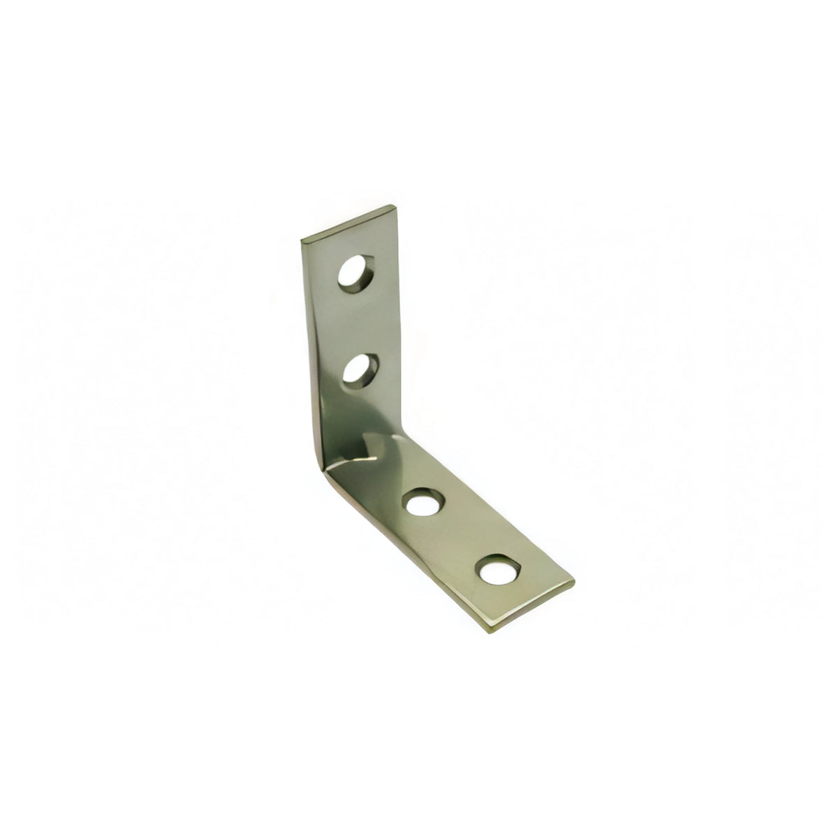 Lastrina angolare a 4 fori in acciaio zincato 70x70 mm