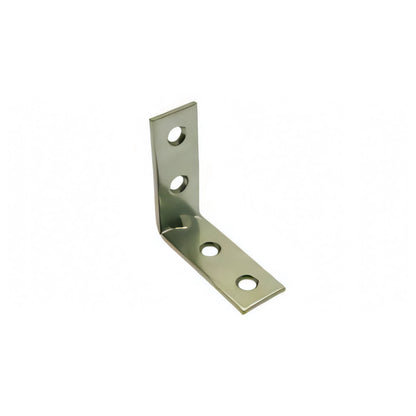 Lastrina angolare a 4 fori in acciaio zincato 80x80 mm