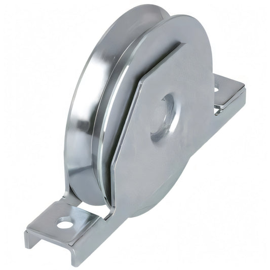 Ruota Combi Arialdo per cancelli scorrevoli, gola V, Ø 80 mm, con supporto interno e cuscinetto