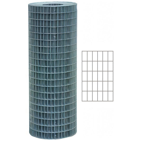Rete elettrosaldata zincata Stars 50x75 mm, rotolo H 100 cm x 25 m