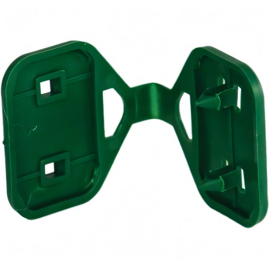Clip fermarete triangolare verde a 2 punti, confezione da 50 pezzi