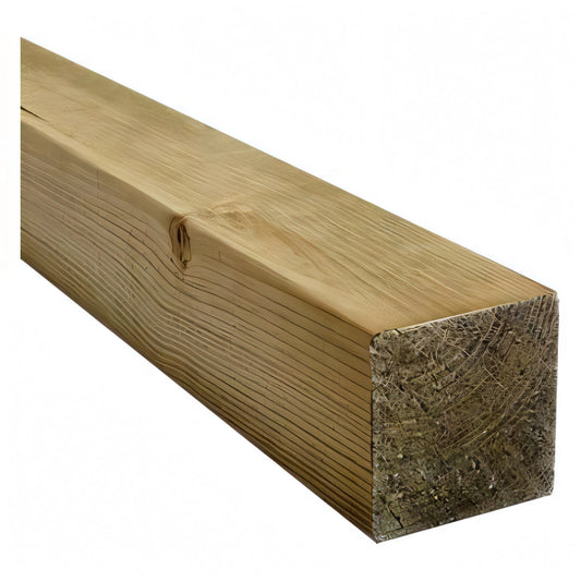 Palo quadro Domus in pino impregnato, 7x7 cm, altezza 210 cm