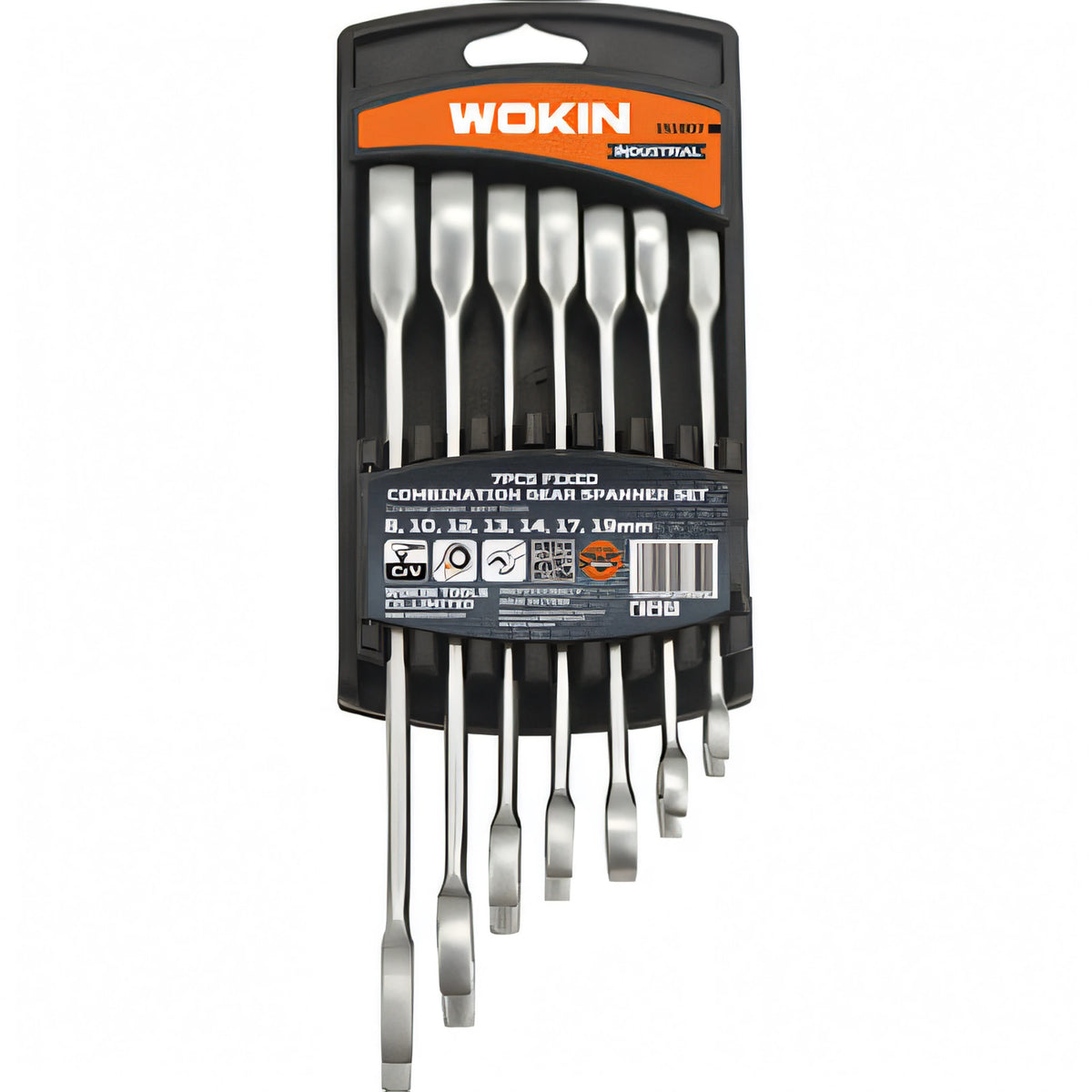 Kit 7 chiavi combinate a cricchetto fisso Wokin 151807