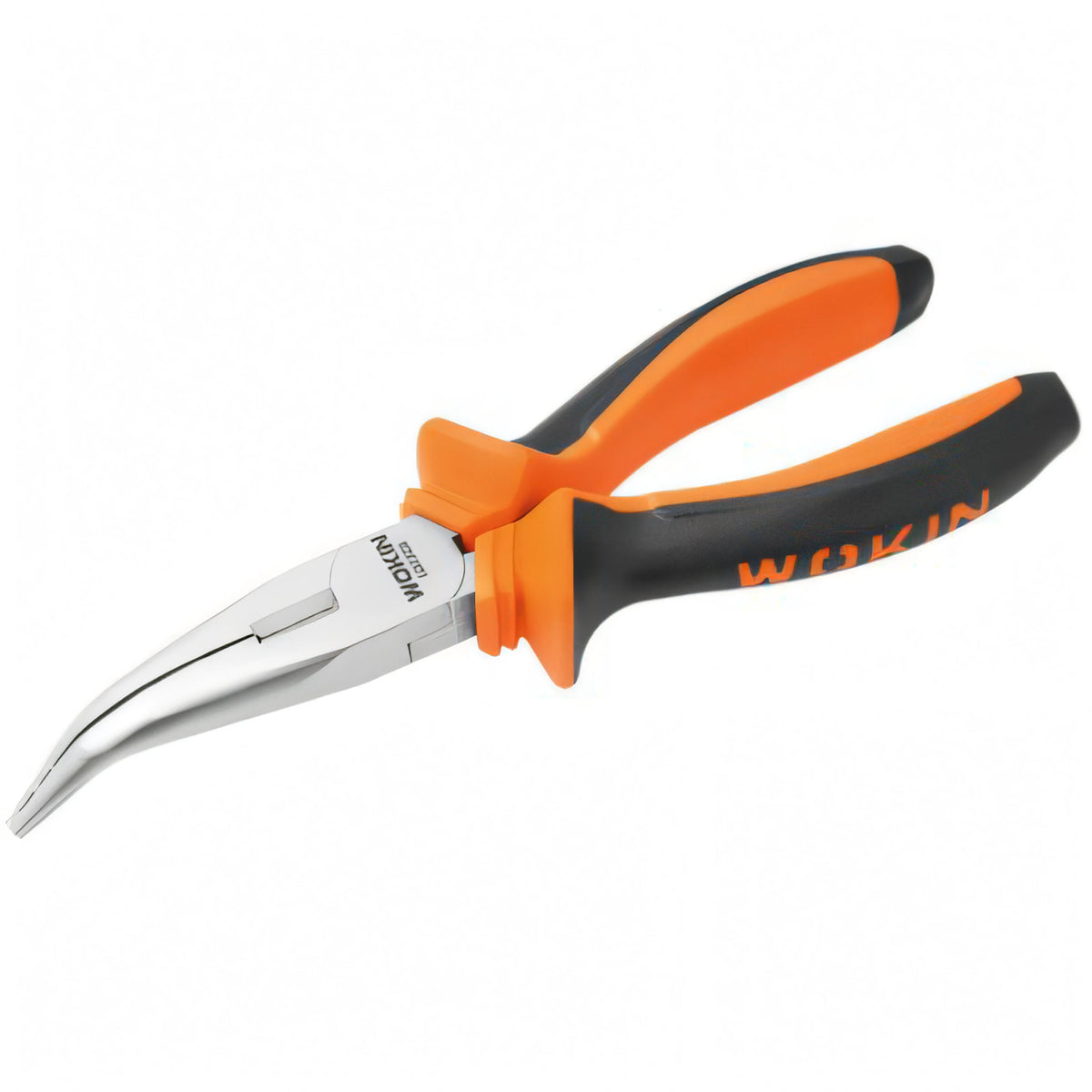 Pinza mini Wokin a becchi mezzotondi piegati, 150 mm