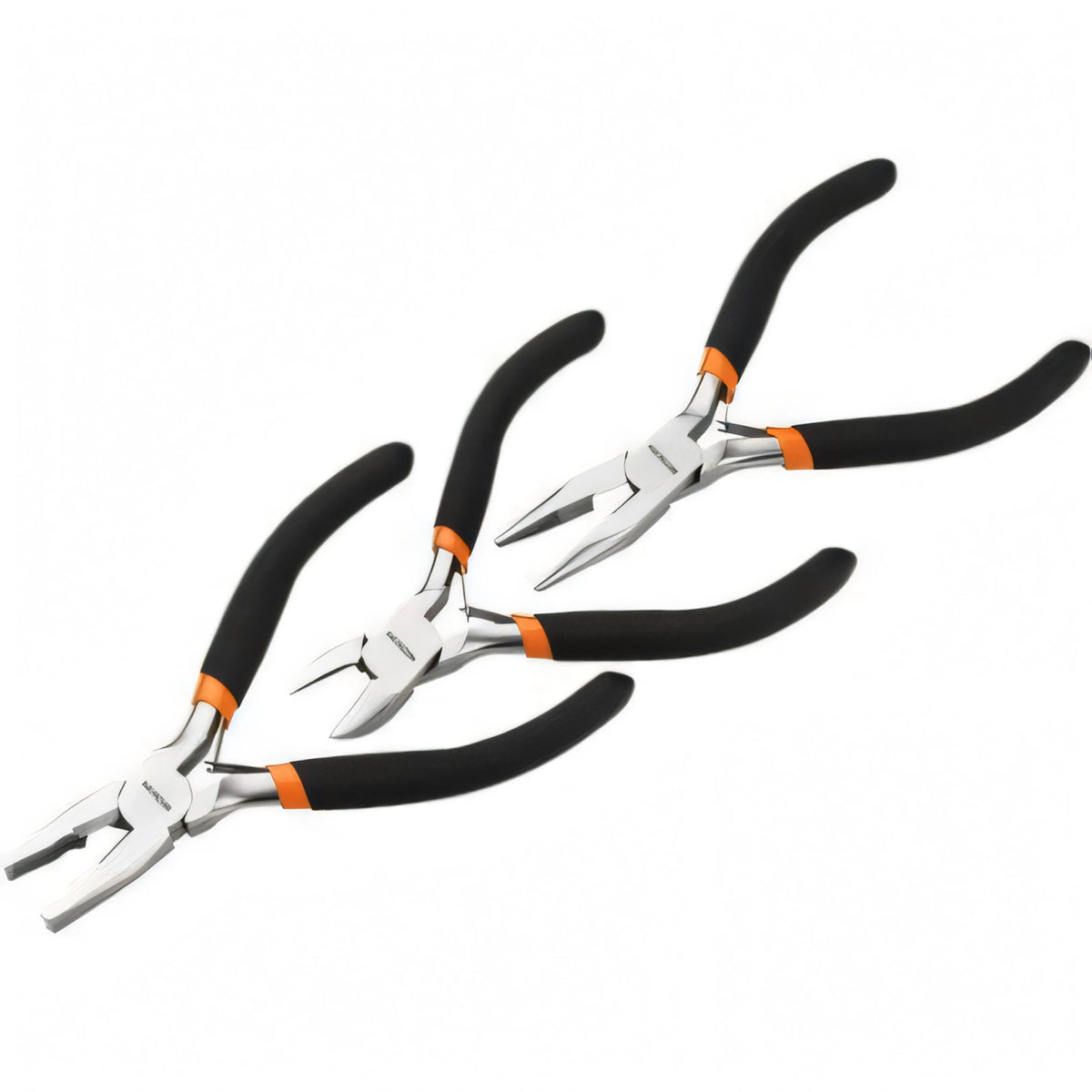 Set 3 pinze mini Wokin da 115 mm: universale, taglio diagonale e becchi lunghi