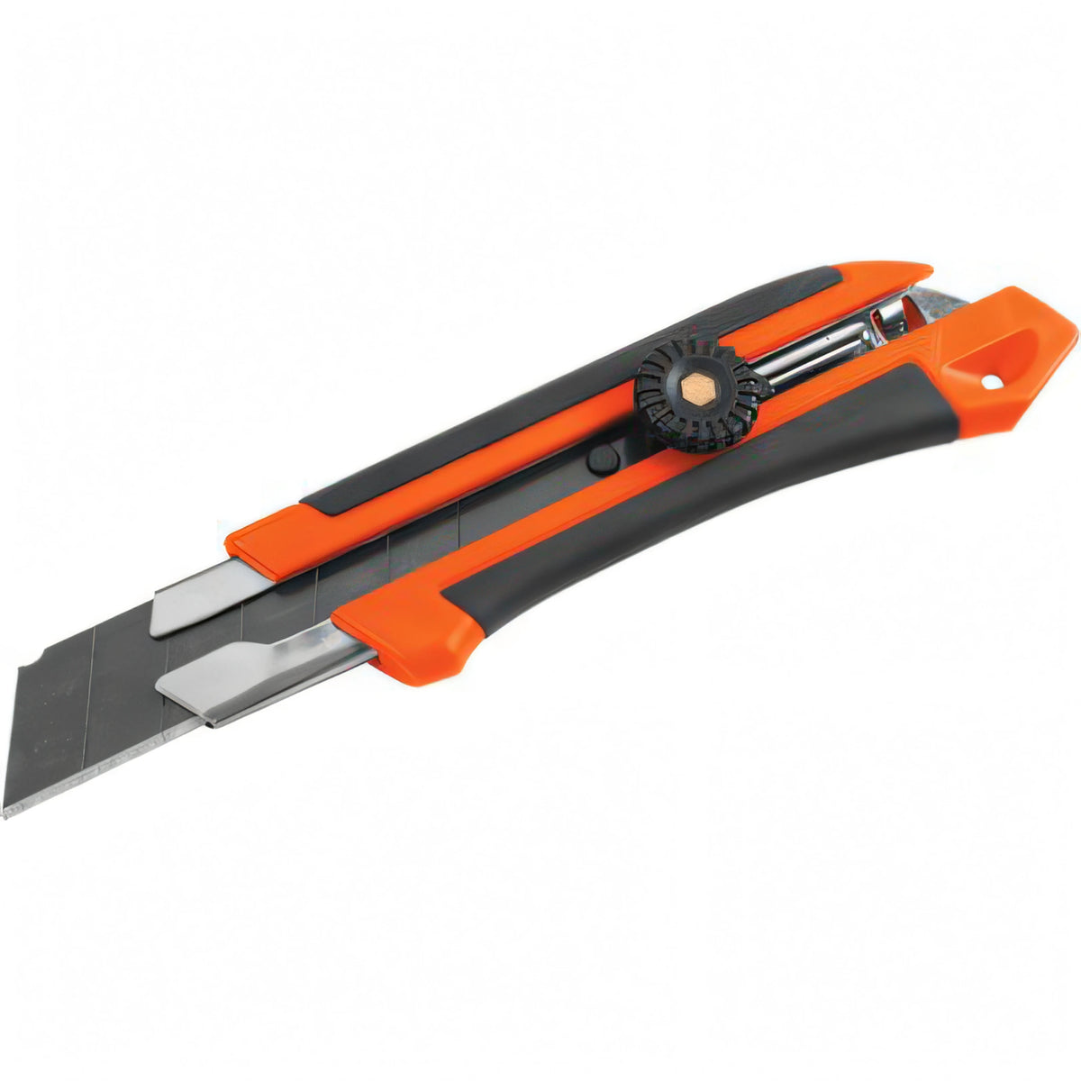 Taglierino Wokin Softgrip bimateriale antiscivolo con bloccaggio manuale della lama, 25 mm