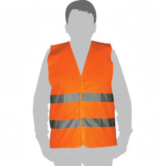 Gilet alta visibilità Wokin arancio con bande retroriflettenti, taglia unica