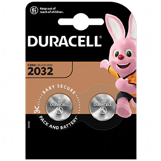 Confezione da 2 pile a bottone Duracell CR2032 al litio 3V