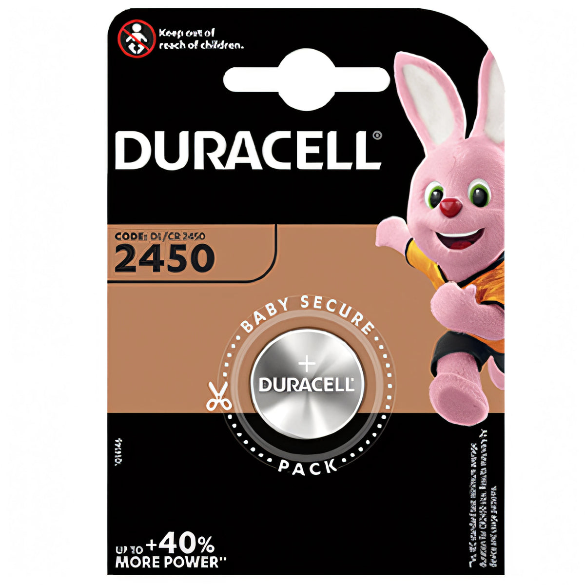 Pila a bottone Duracell CR2450 al litio 3V