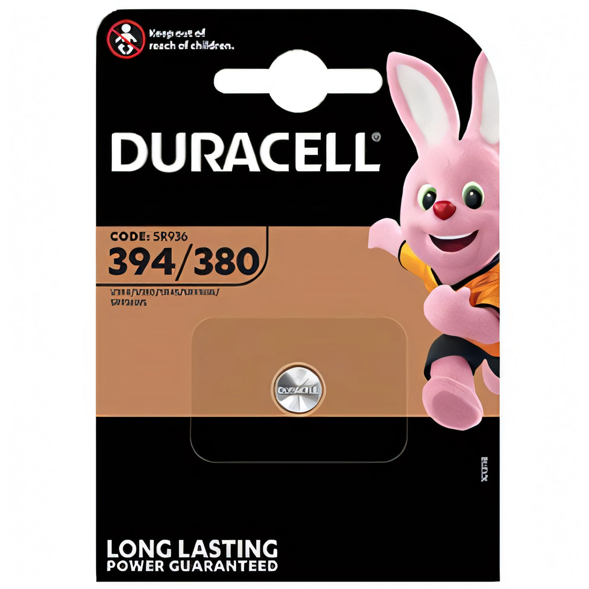 Pila a bottone Duracell 394 ossido d'argento 1,5V per orologi