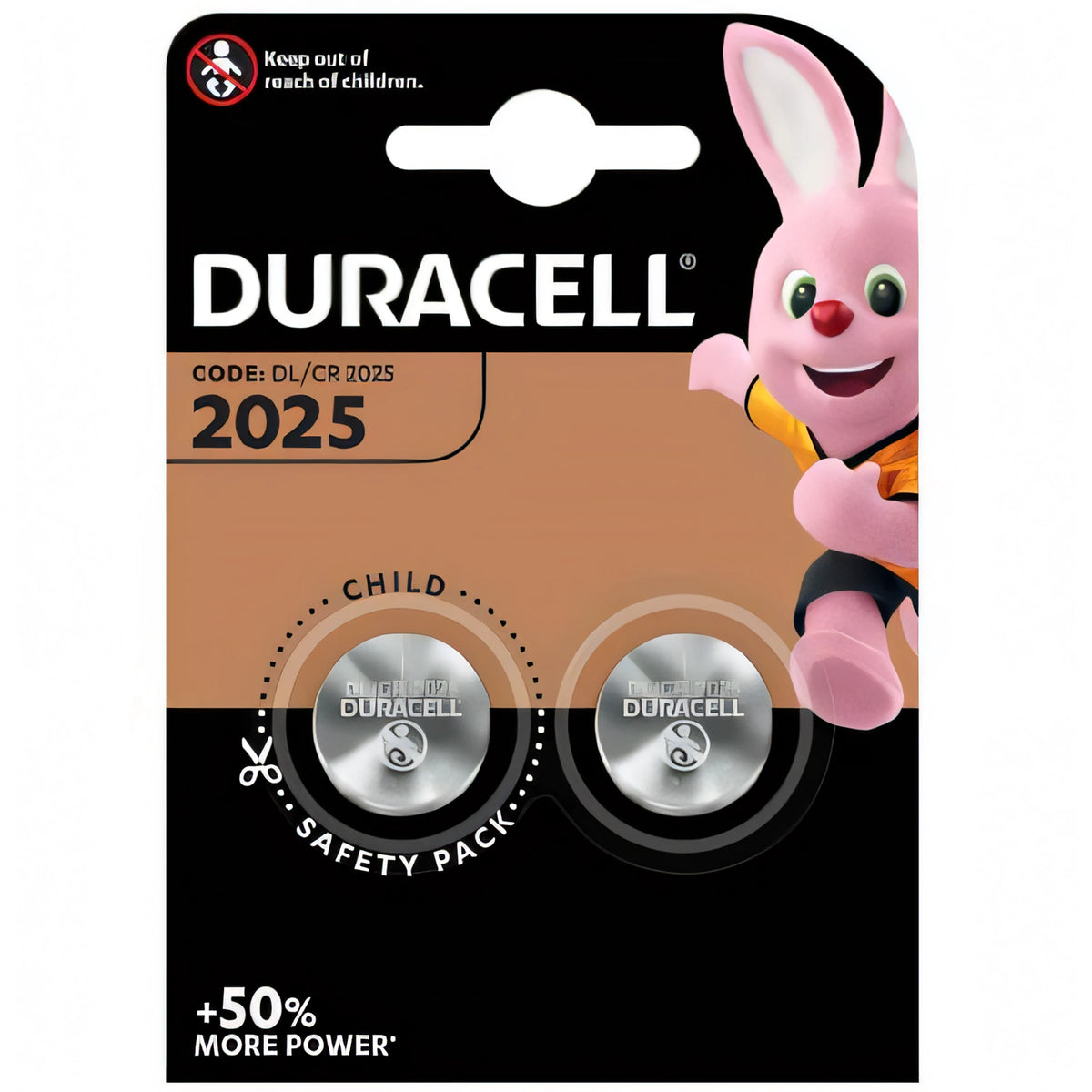 Confezione da 2 pile a bottone Duracell CR2025 al litio 3V