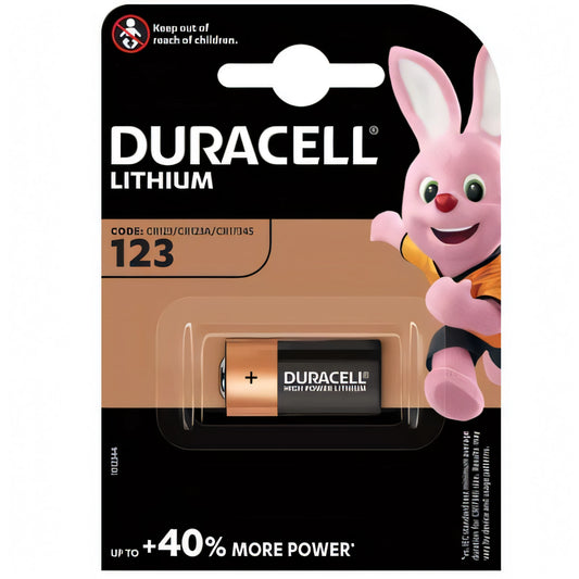 Pila Duracell 123 al litio 3V per fotocamere e dispositivi ad alto consumo