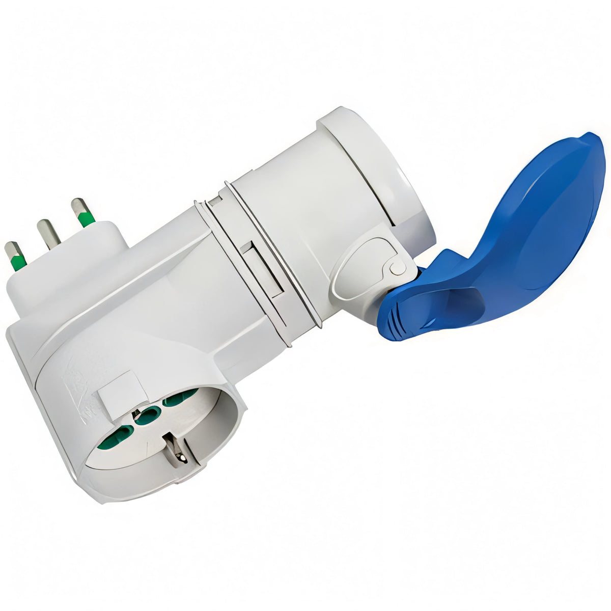 Adattatore industriale Duplex FME IP44 con presa bipasso/schuko e presa blu 16A