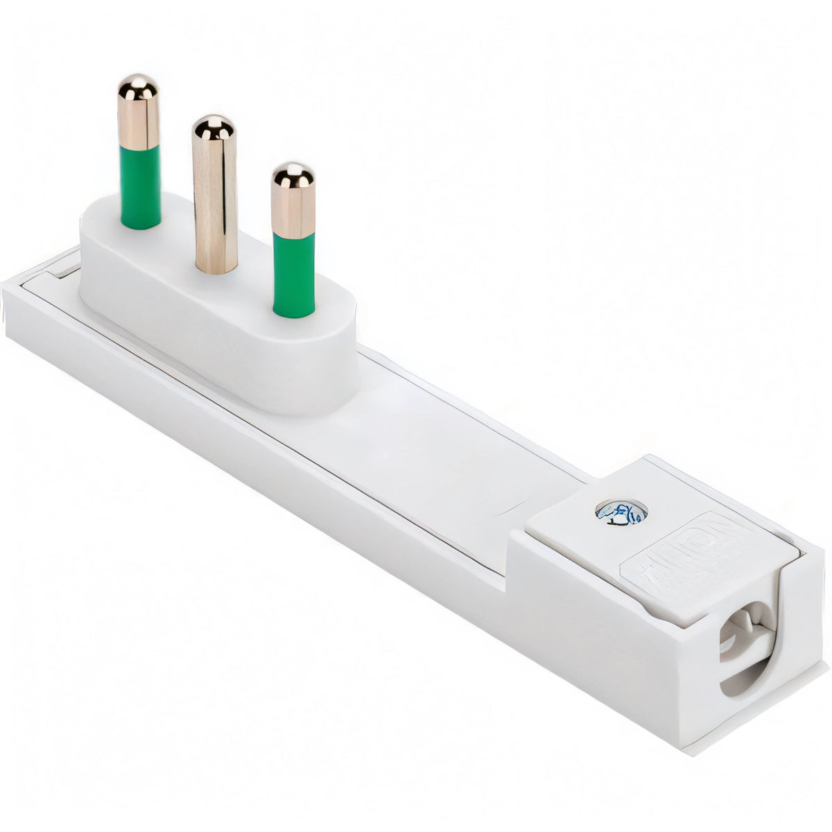 Spina mobile ribassata italiana FME bianca mod. Clock 2P+T 16A