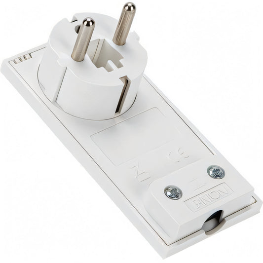 Spina mobile ribassata Schuko FME bianca mod. Clock 2P+T 16A