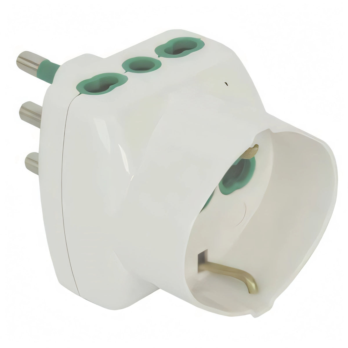 Adattatore triplo FME Vertical System da spina bipasso a prese schuko 16A