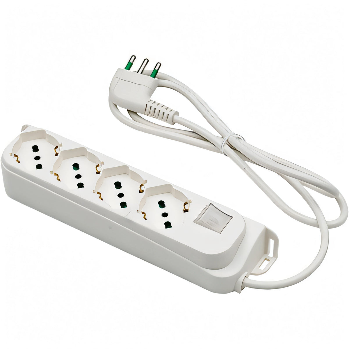 Multipresa Omega FME 4 prese bipasso/schuko con interruttore luminoso