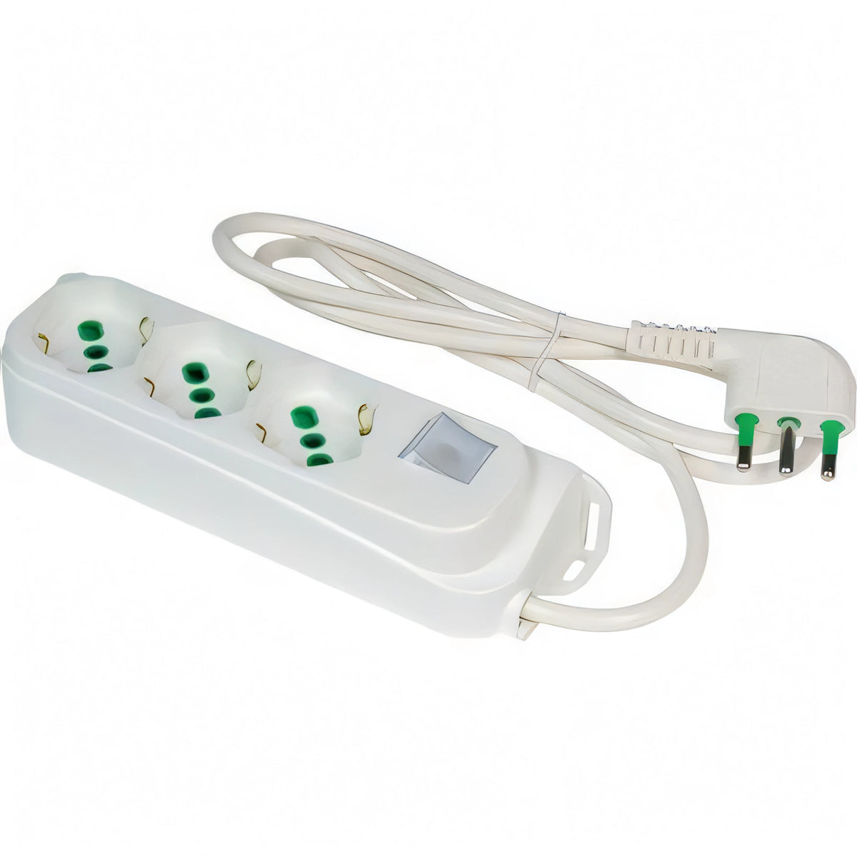 Multipresa Omega FME 3 prese bipasso/schuko con interruttore luminoso