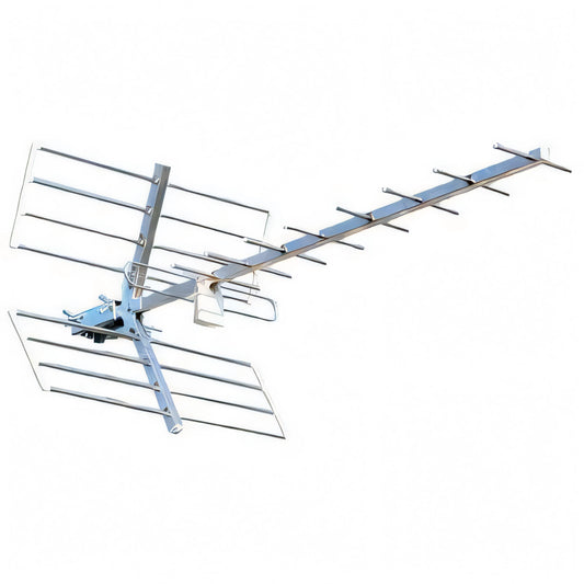 Antenna TV direttiva UHF in alluminio a 11 elementi