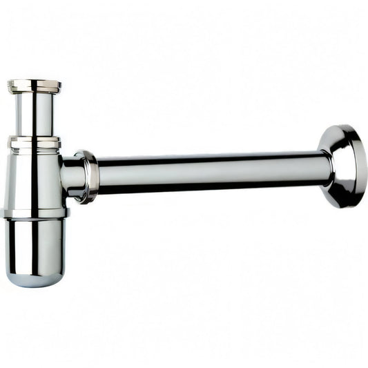 Sifone a bottiglia Tea in ottone cromato, attacco 1 pollice