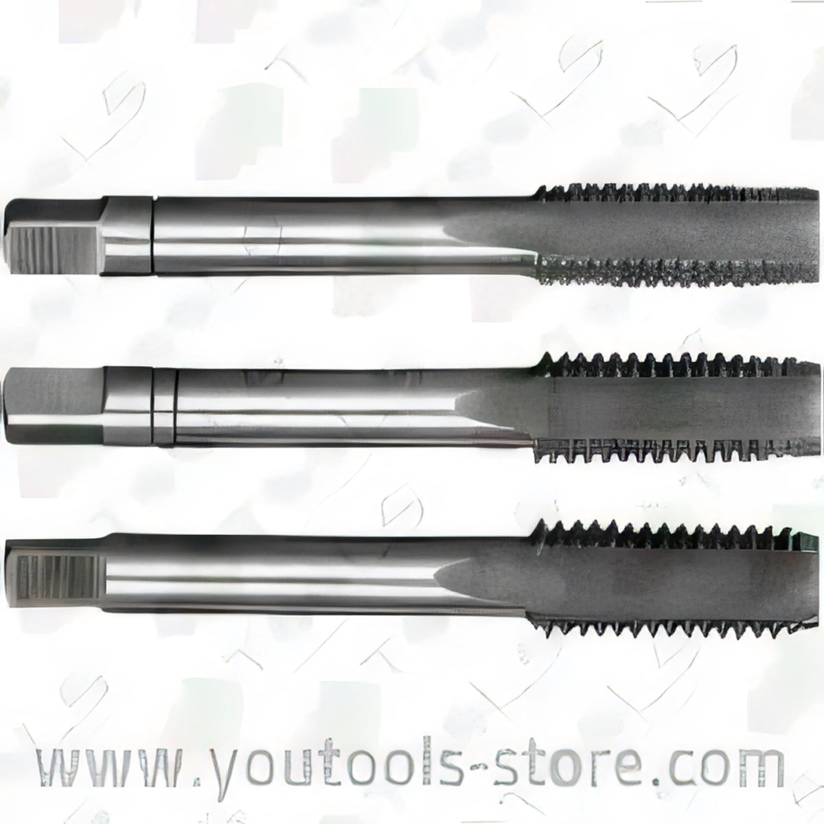 Maschio a mano Krino M5x0,8 cromo vanadio, set da 3 pezzi