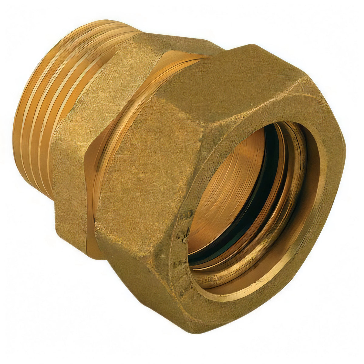 Gomito a stringere in ottone per tubo rame 12 mm x 1/2 pollice maschio