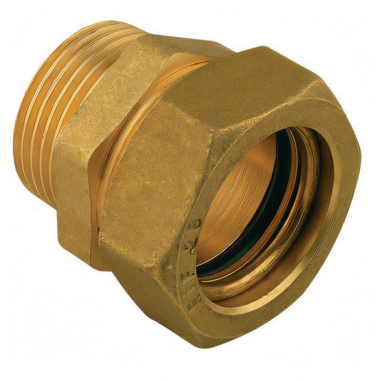 Gomito a stringere in ottone per tubo rame 12 mm x 1/2 pollice maschio