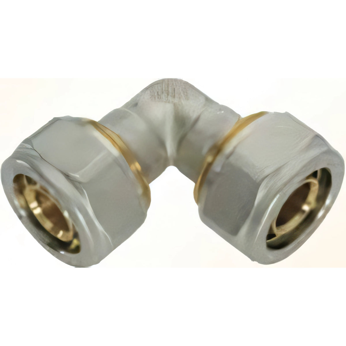 Gomito multistrato Bampi Ø 20 mm in ottone nichelato