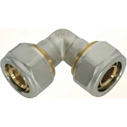Gomito multistrato Bampi Ø 20 mm in ottone nichelato