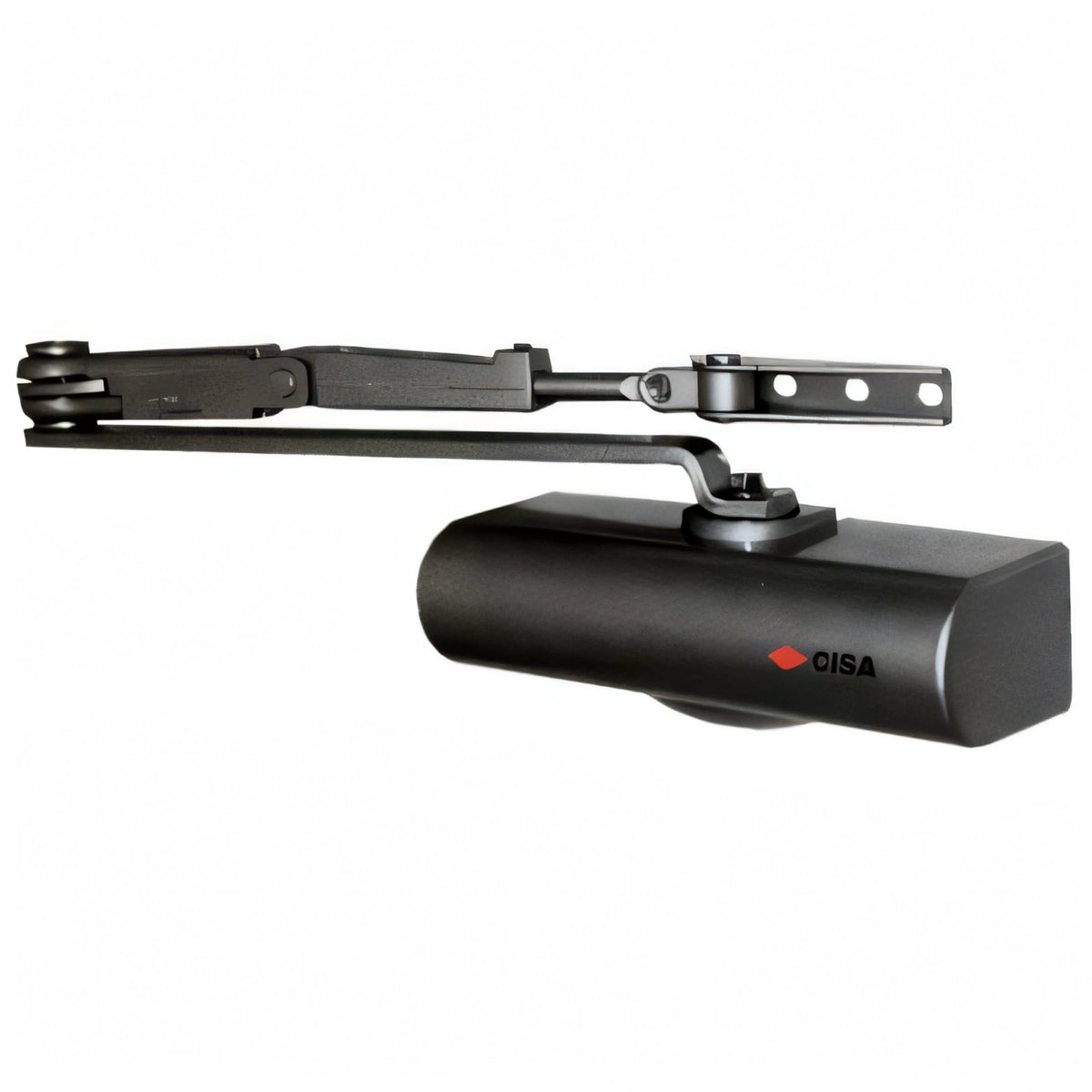 Chiudiporta a cremagliera Cisa C1416 Smart Plus 2 nero con fermo