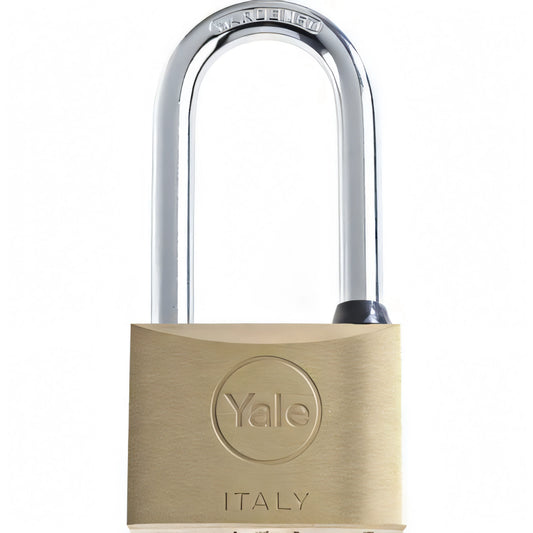 Lucchetto ad arco extralungo Yale in ottone, misura 30x40 mm