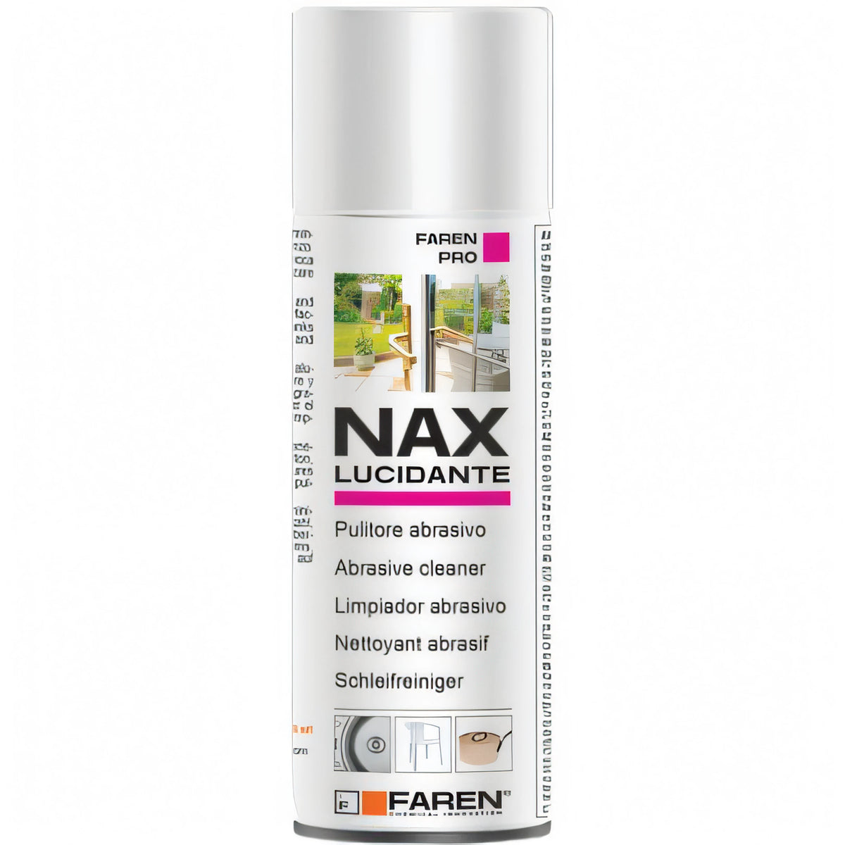 Bomboletta di pulitore lucidante abrasivo spray NAX Faren da 200 ml