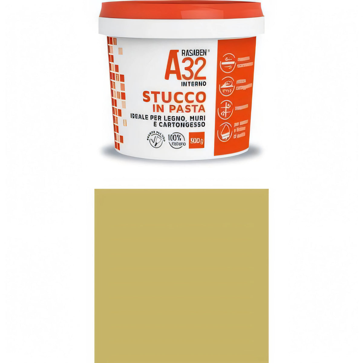 Stucco in pasta per legno K2 Rasaben A32, colore pino, 500 g