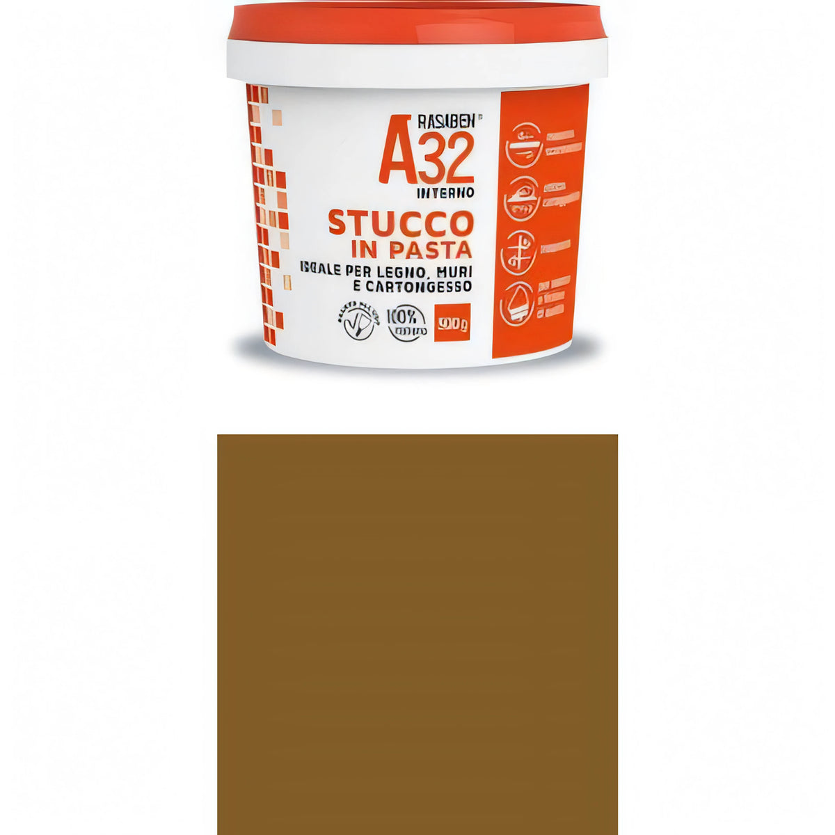 Stucco in pasta per legno K2 Rasaben A32, colore ciliegio, 500 g