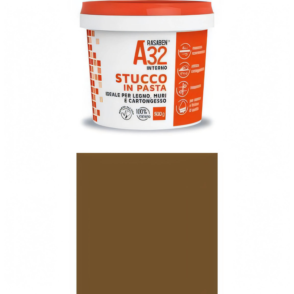 Stucco in pasta per legno K2 Rasaben A32, colore noce chiaro, 500 g
