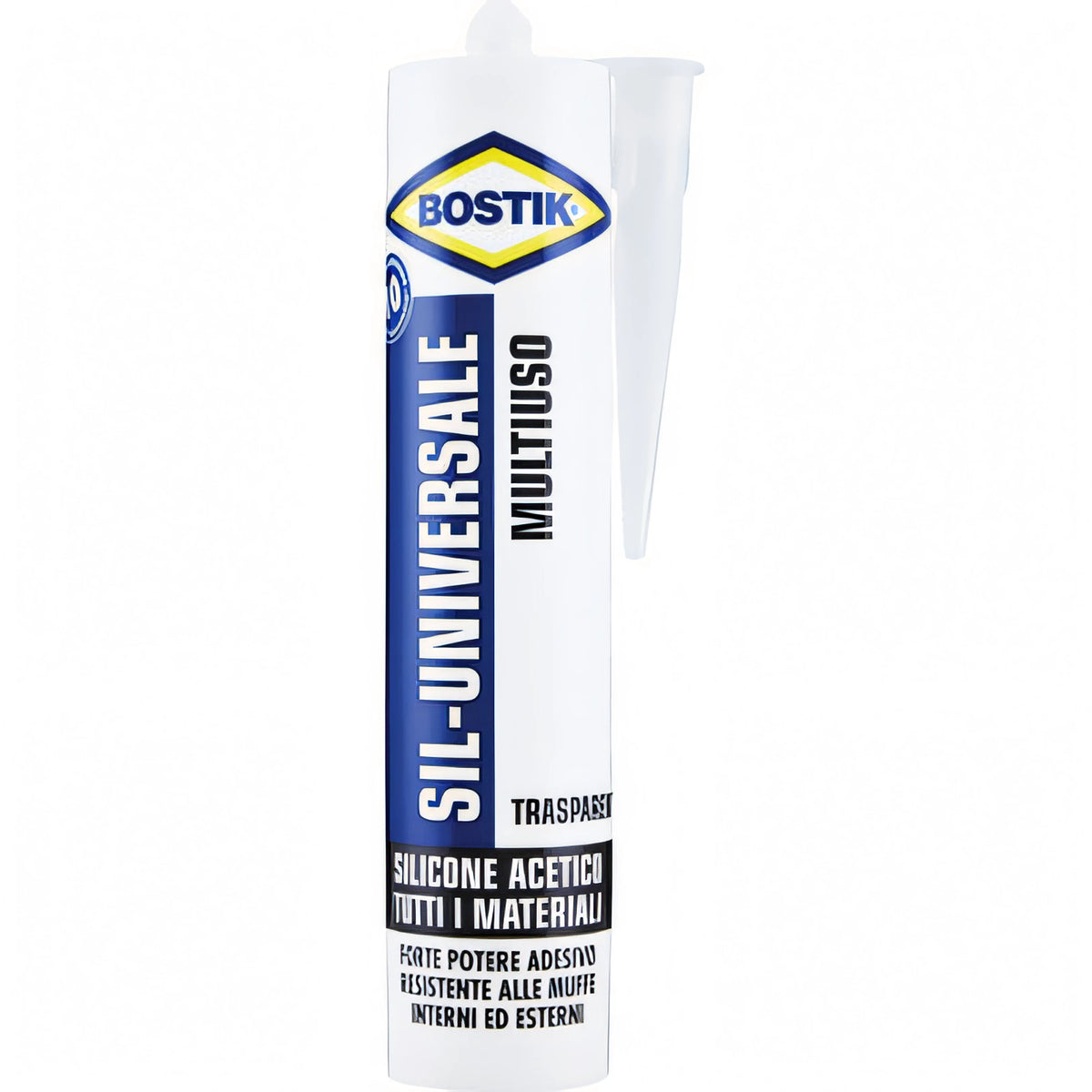 Cartuccia silicone acetico Bostik Sil-Universale trasparente 280 ml