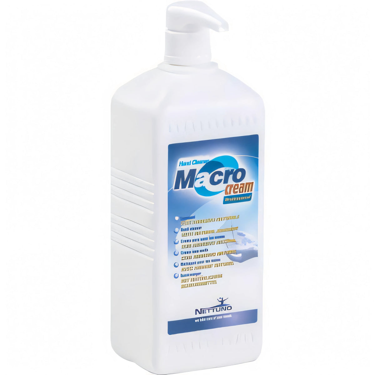 Crema lavamani Macrocream Nettuno con dosatore, flacone da 1 litro