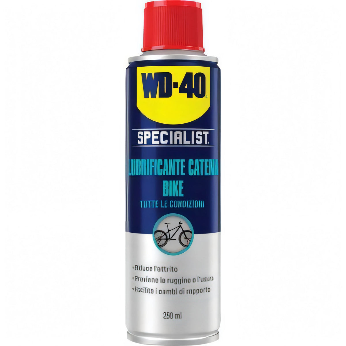 Bomboletta di lubrificante spray WD-40 per catena bici da 250 ml