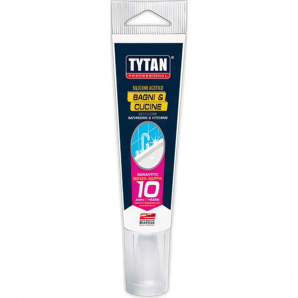 Tubetto silicone acetico Tytan trasparente per bagni e cucine, 60 ml
