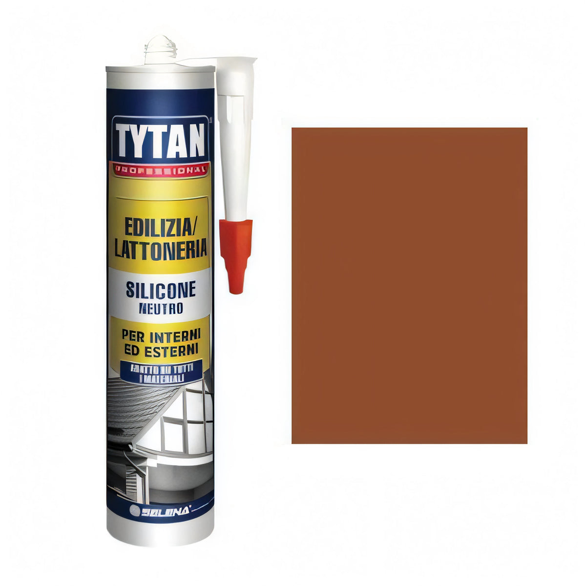 Cartuccia di silicone neutro Tytan, rame RAL 8004, 300 ml