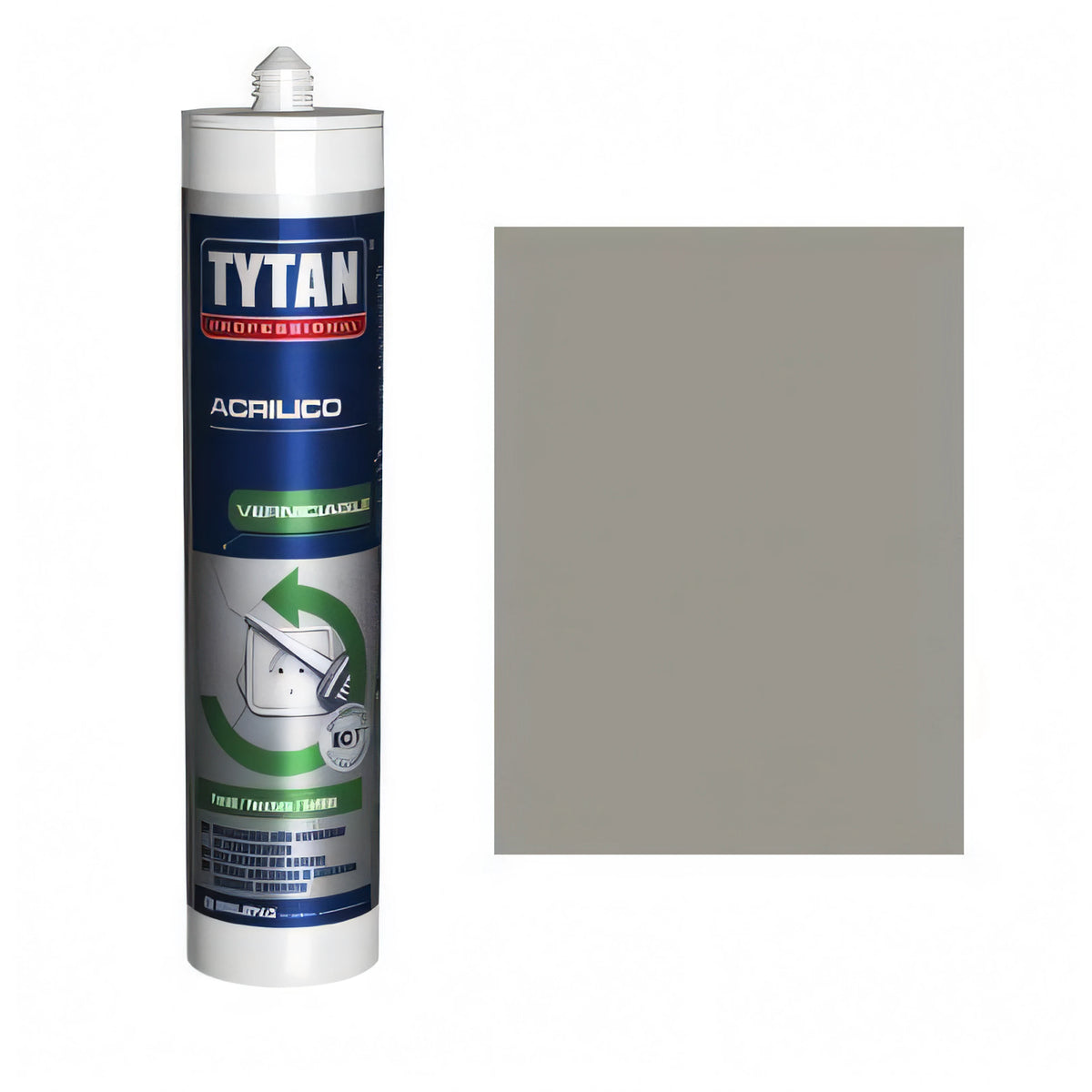 Cartuccia di silicone acrilico Tytan liscio, grigio 300 ml